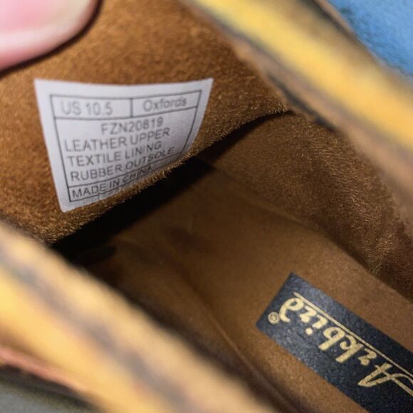 Arkbird Men’s Ankle Boots Size 10.5 D Brown Colorblock Leather Wingtip Business - Picture 3 of 12